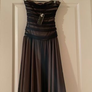 Nude Illusion Mesh Strapless Dress by Shape FX